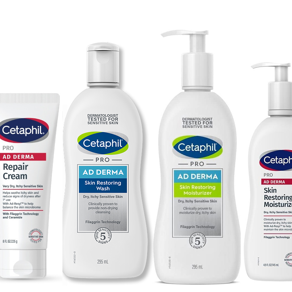Cetaphil Pro AD Derma Lavagem/Hidratante/Creme Reparador Restaurador De Pele
