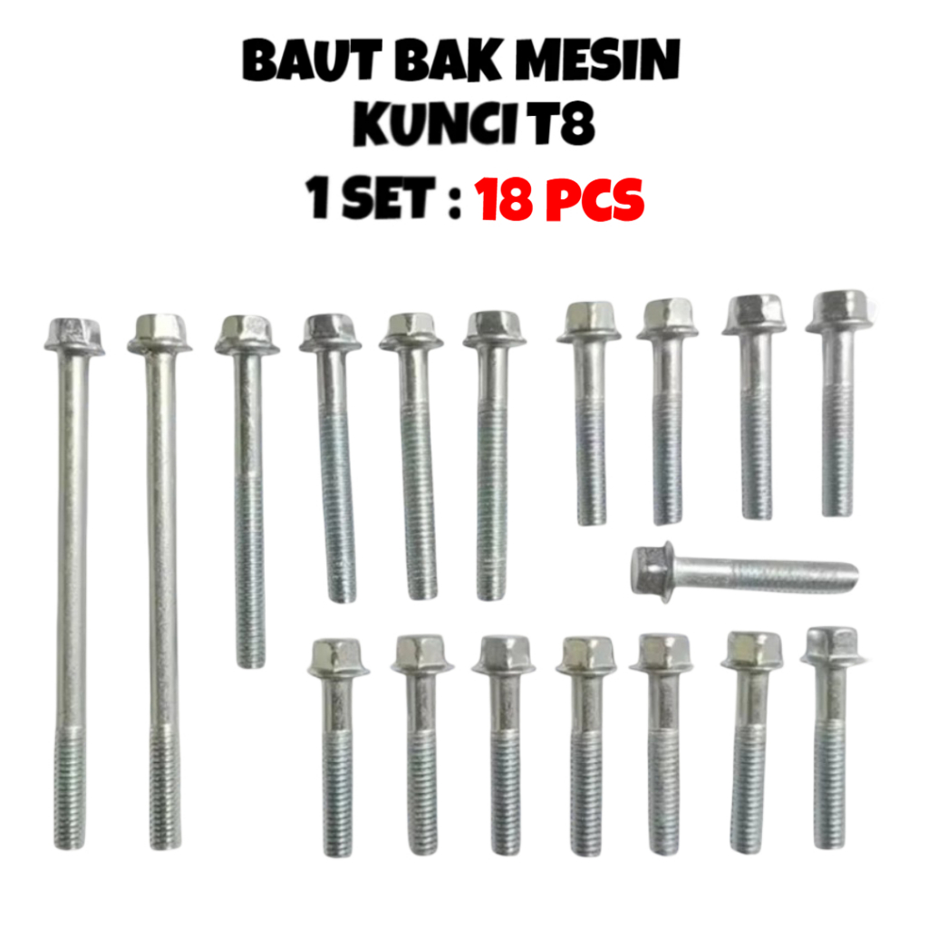 MESIN 1 Conjunto Conté 18 PCS Tampa De FLANGE Parafuso BAK Bloco Chave De Motor T8 SMASH 110 Antigo/Novo Ímã Embreagem E