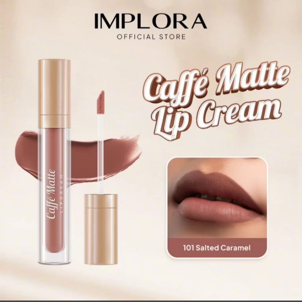 Implora Caffe Matte Lip Cream 2.9g + Shea Powered Moisture Com Filtro UV E Antioxidante Bonito De Longa Duração