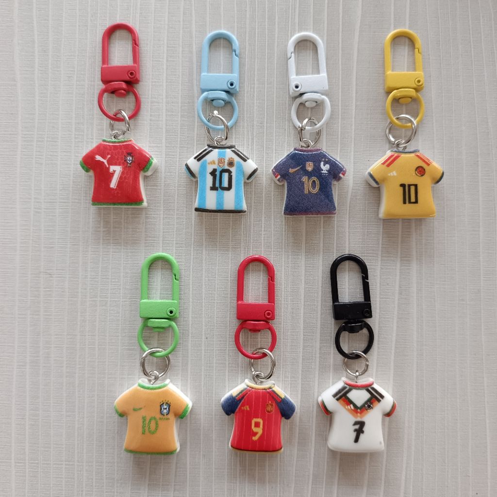 GANTUNGAN [1 Unidade] Chaveiro De Camisa De Futebol Da Copa Do Mundo | Portugal Argentina Brasil Alemanha