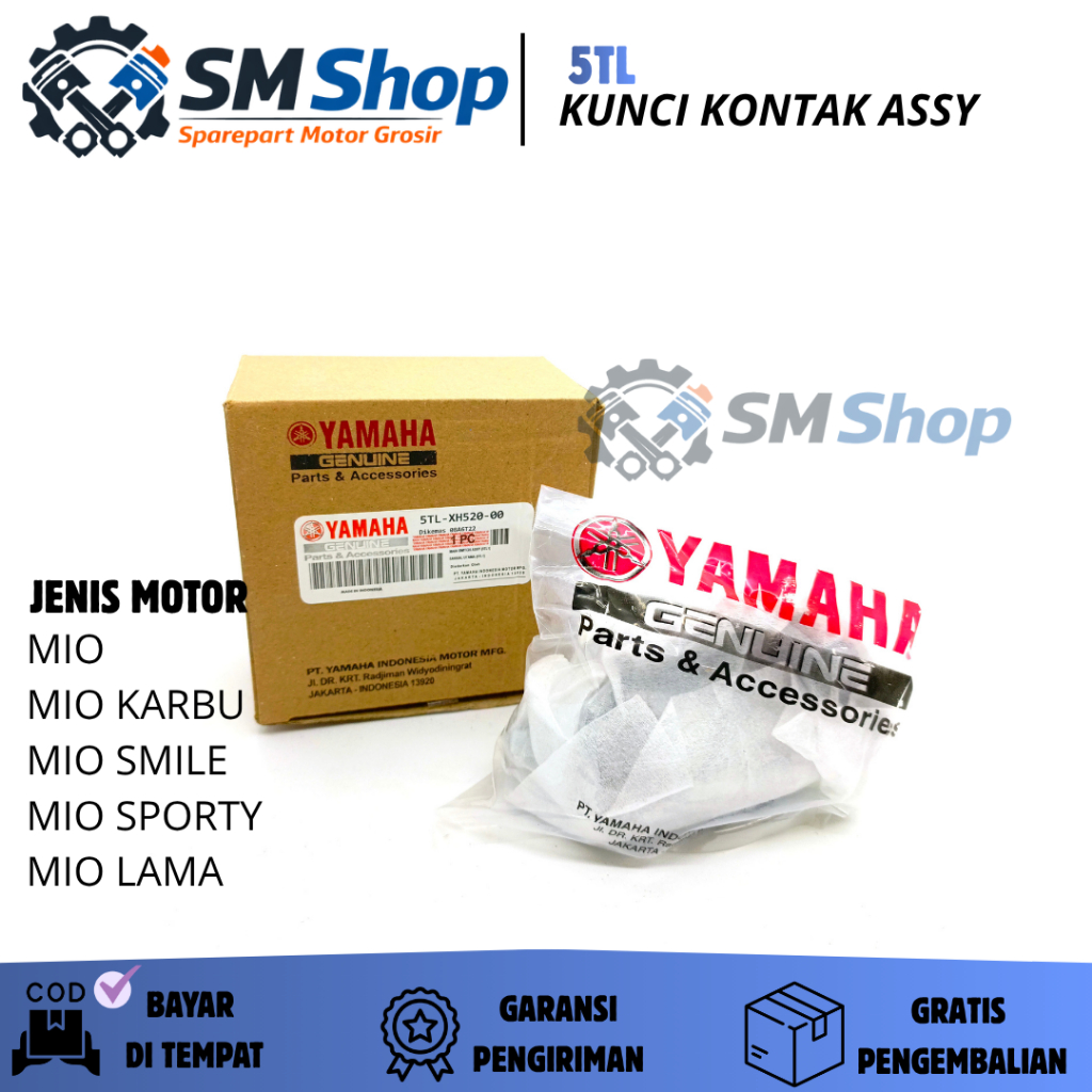 (5TL) Conjunto De Chave De Ignição YAMAHA MIO SPORTY , SMILE CARBON/Chaves/Ajuste E Qualidade Durável