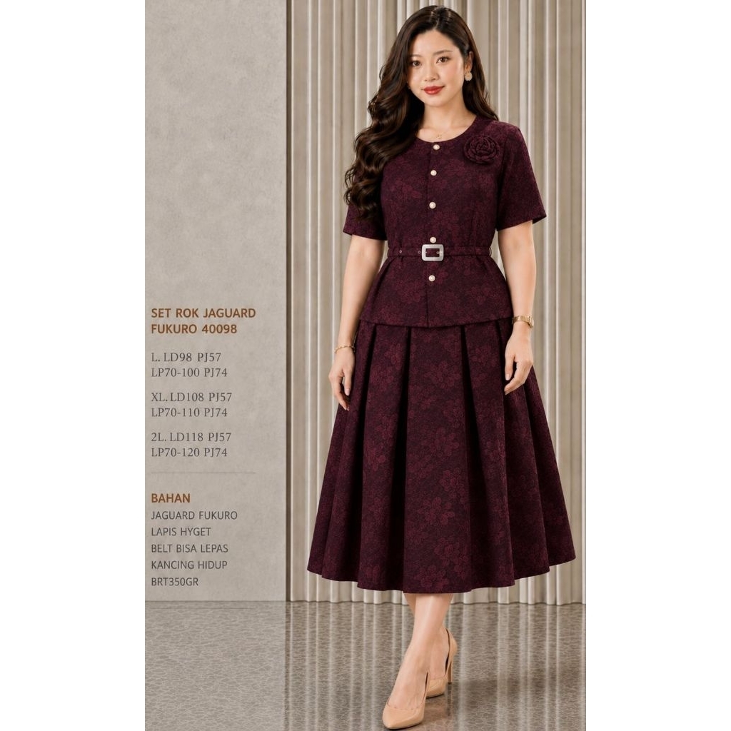 Conjunto Saia JAGUARD FUKURO 40098 Marrom