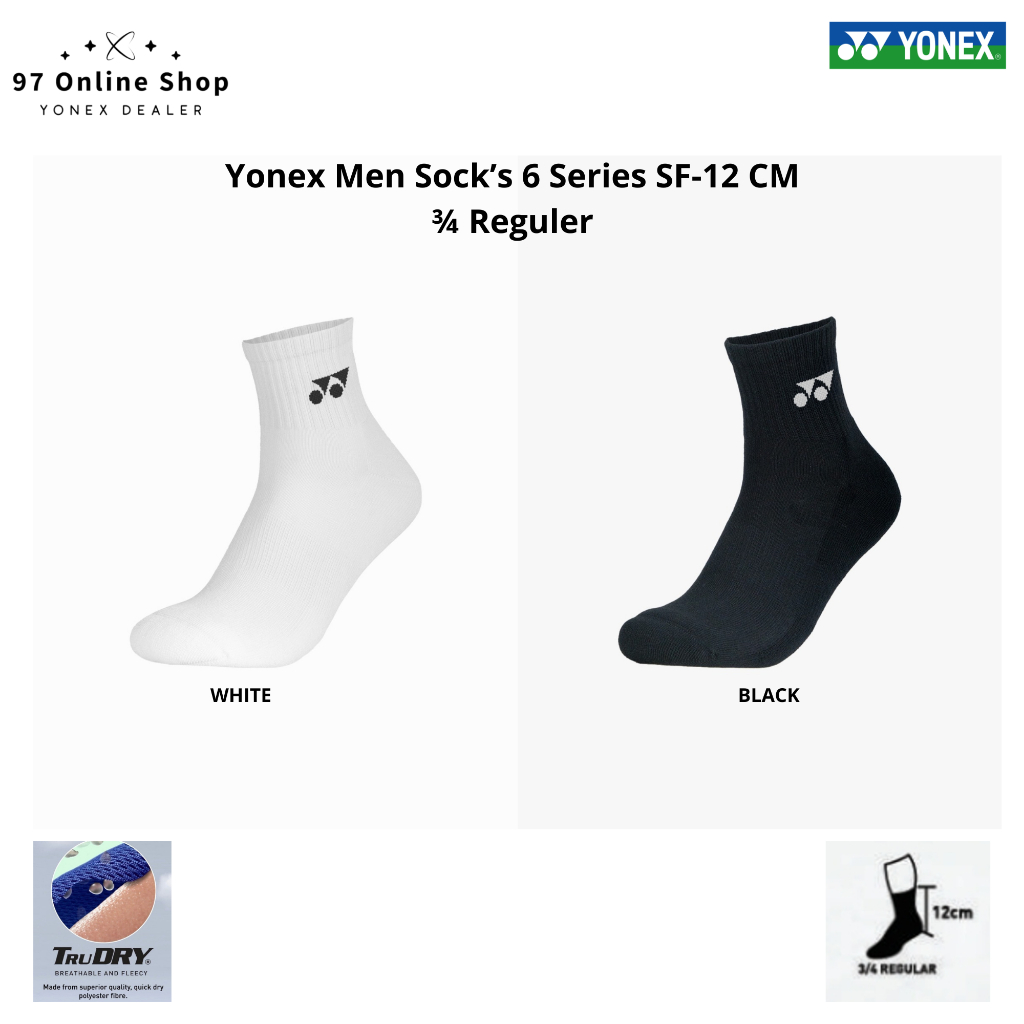 YONEX Últimas Meias Esportivas Curtas 6/10/12 cm Adequadas Para Badminton/Tênis/Padel Confortável Antibacteriano Origina