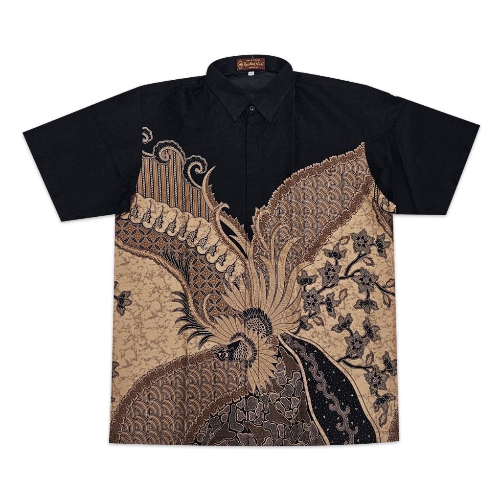 Camisa Batik Masculina De Manga Curta KATUN KEMEJA , material De Algodão Do Bobby , Forro tricot KE476 , Tamanho XXL 3L