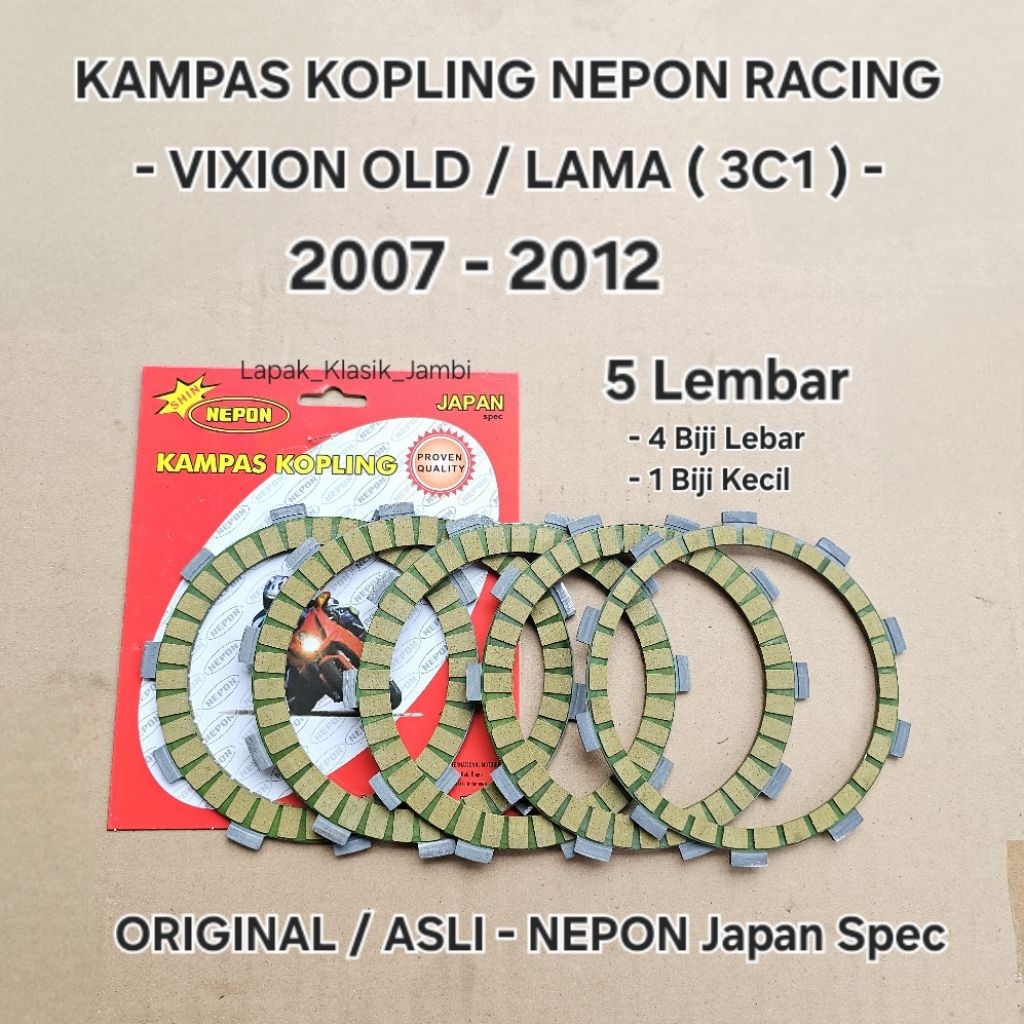 Forro De Embreagem Pano Placa VIXION OLD 3C1 2007-2012 NEPON RACING Original Japão Spec