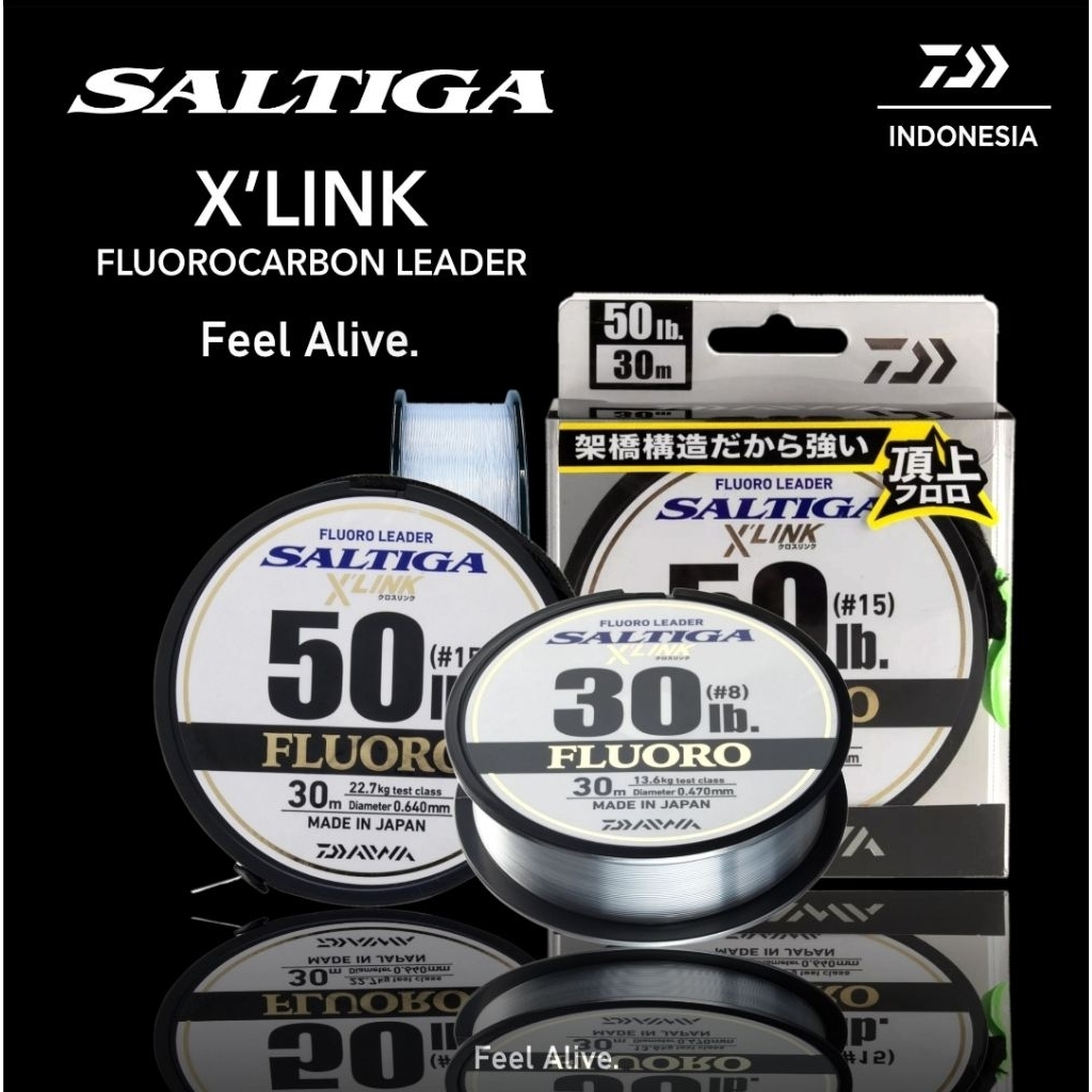 Linha Líder Daiwa Saltiga X-Link Fluorcarbono 30M