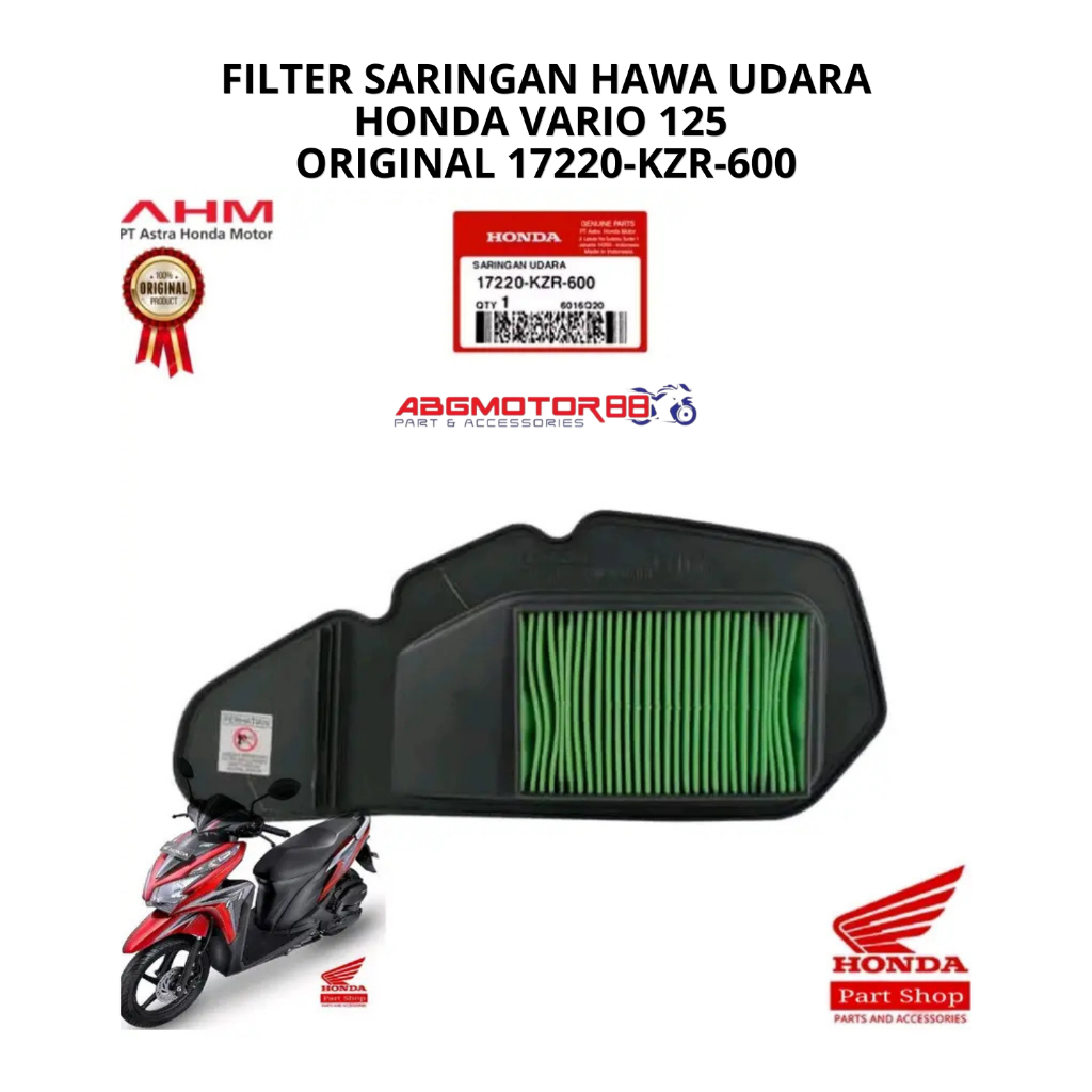 Filtro De Ar ORIGINAL HONDA VARIO 125 17220-KZR-600