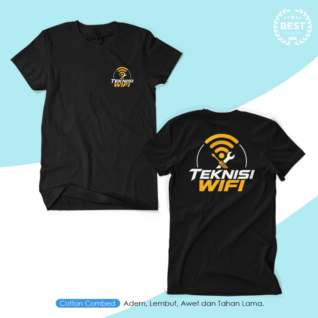 Camiseta Técnica De Engenheiro De Rede WiFi Algodão Penteado 30s Gráfica KAOS KAGE