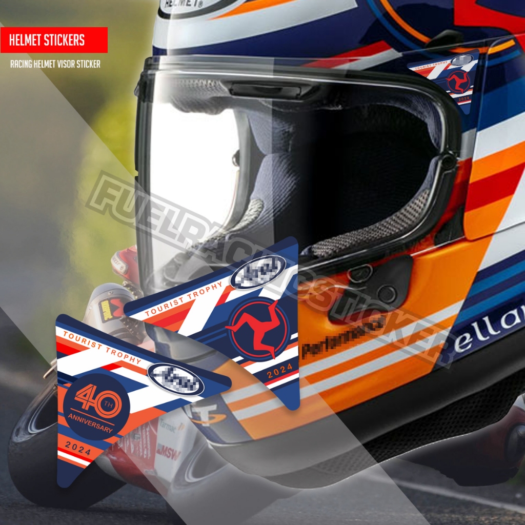 Adesivo De Viseira De Capacete De Motocicleta De Corrida TT IOM 2024