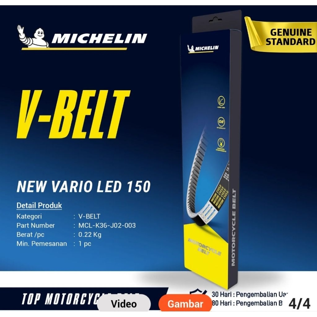 HONDA VARIO 150 Novo K36 VANBELT ORIGINAL (MICHELIN)
