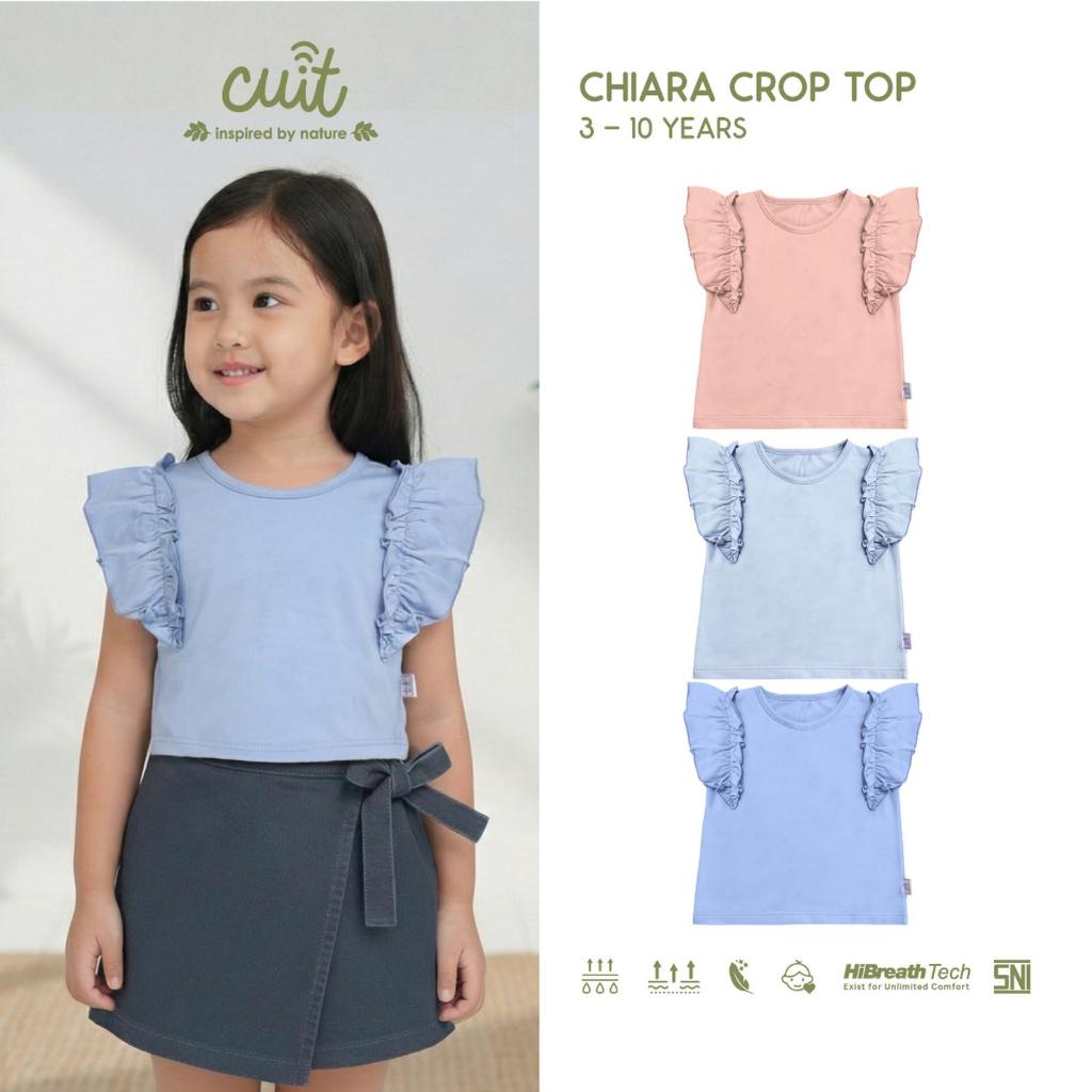 CUIT CHIARA Crop Top Com Babados Para Meninas De 3 A 10 Anos