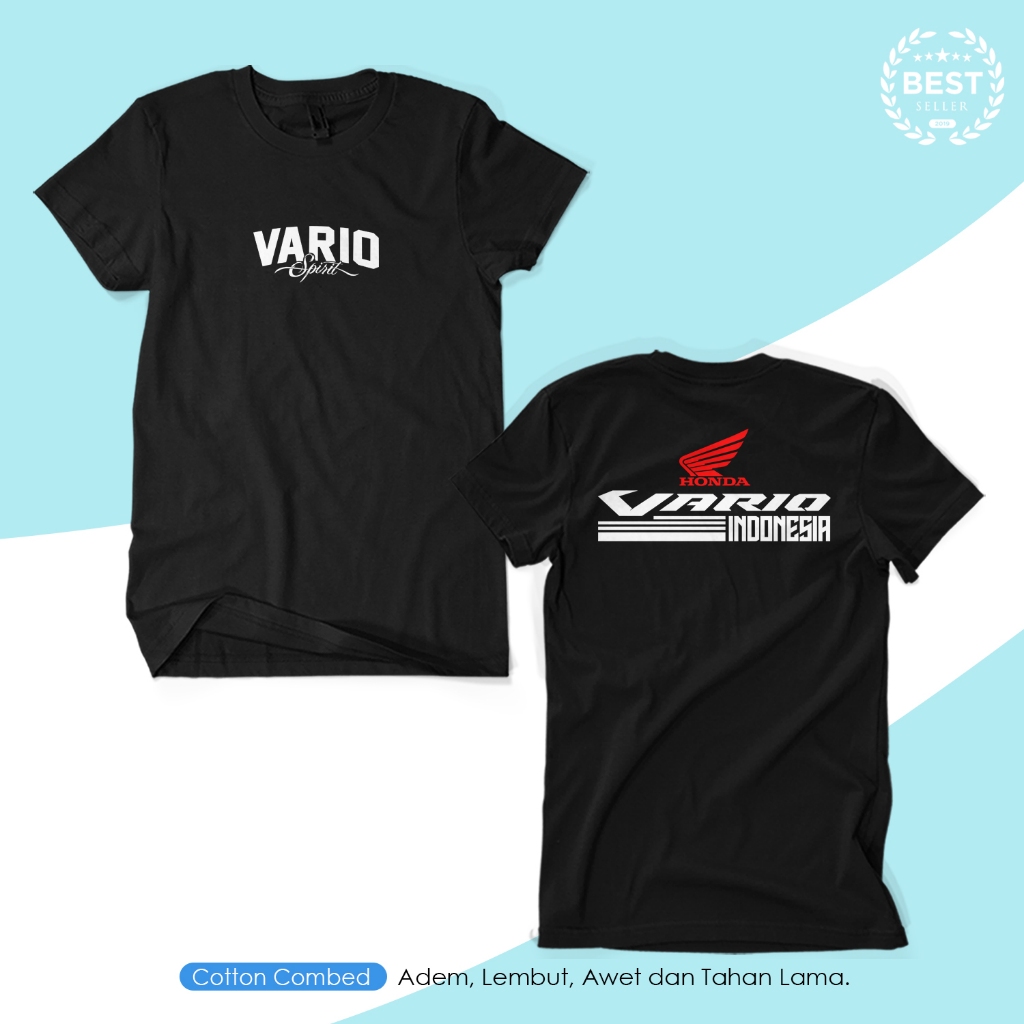Camiseta Rider Vario Indonésia Motor Matic Distro Algodão Penteado Gráfica Dos Anos 30 KAOS KAGE