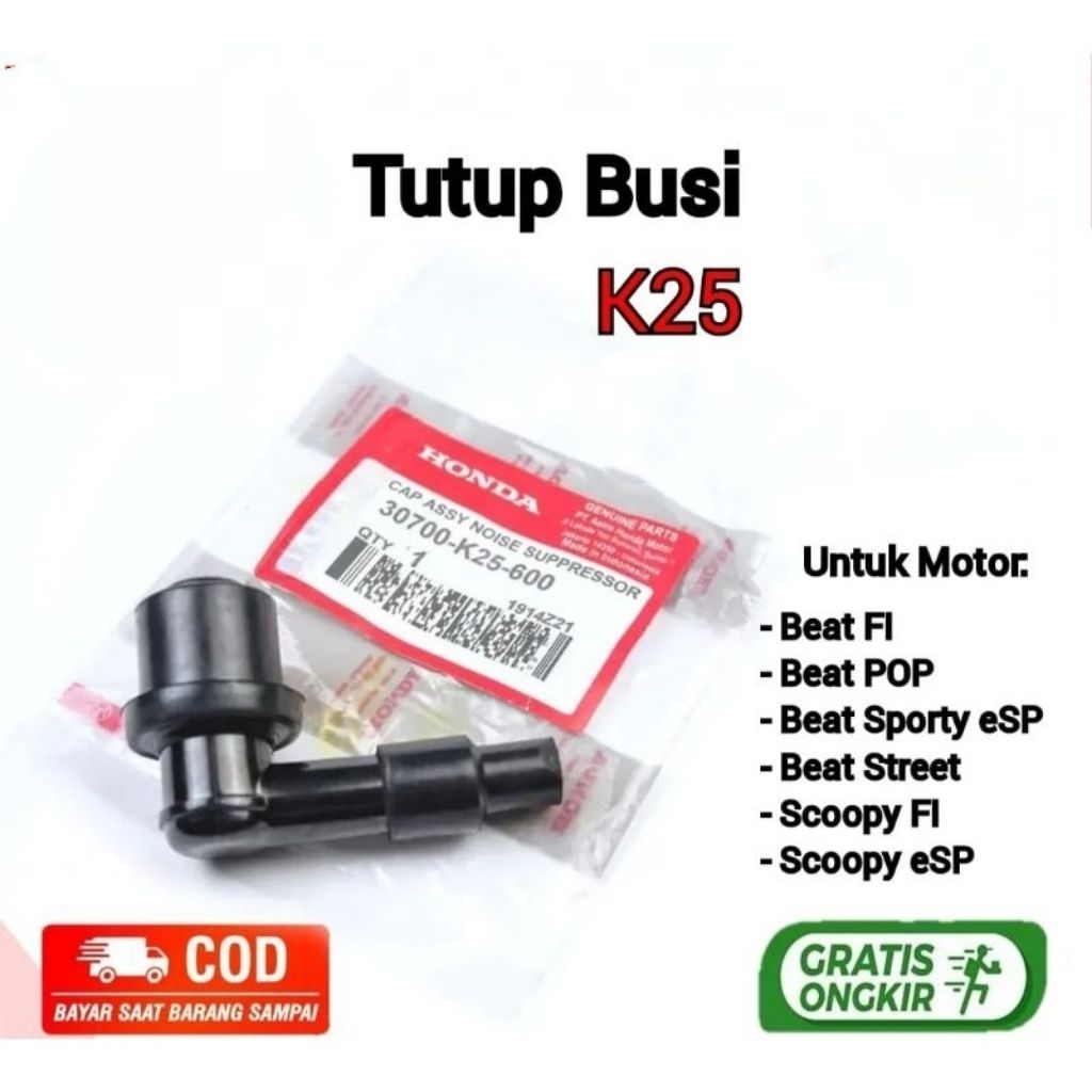 Tampa Da Vela De Ignição/Para HONDA BEAT F1 , eSP STREET , GENIO NEW DELUXE , Scopy ETC . 30700-K25-600