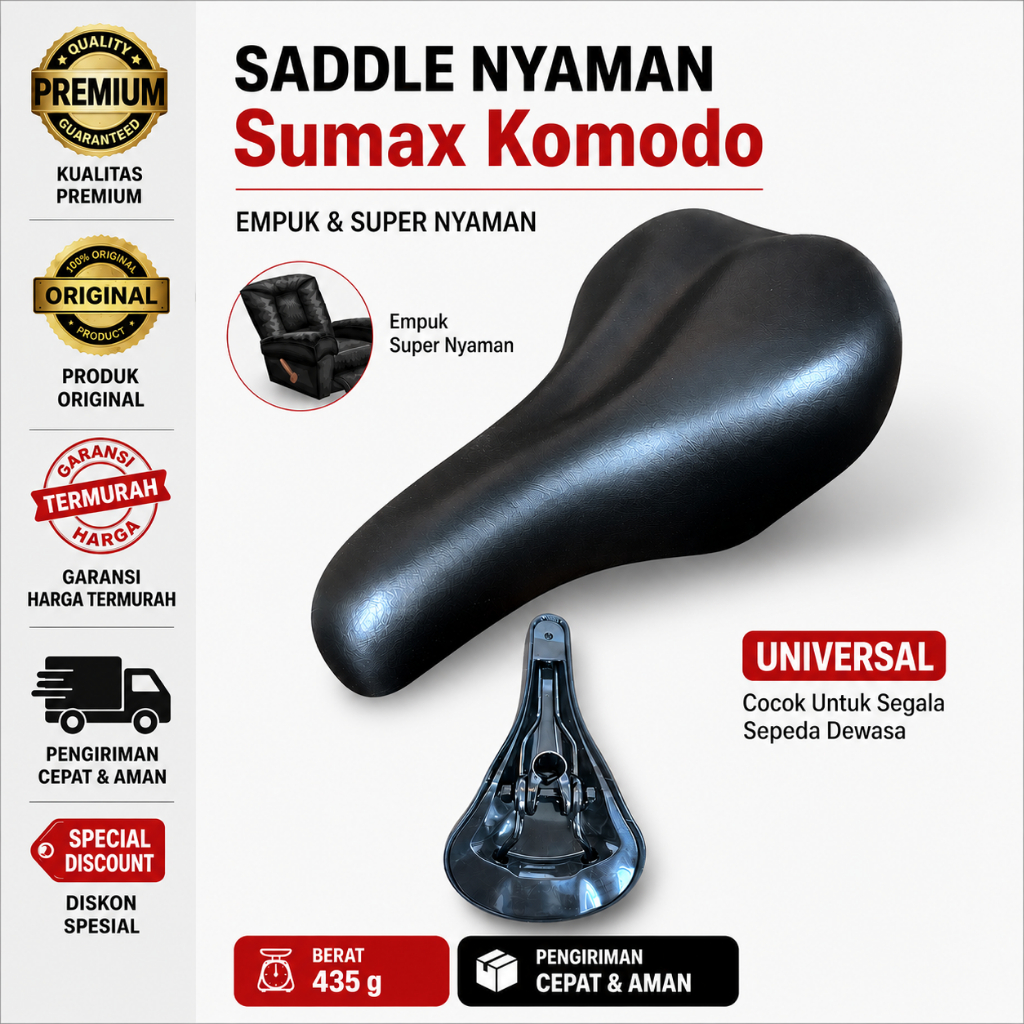 SUMAX KOMODO Sela Assento De Bicicleta Confortável Soft Forte MTB Dobrável