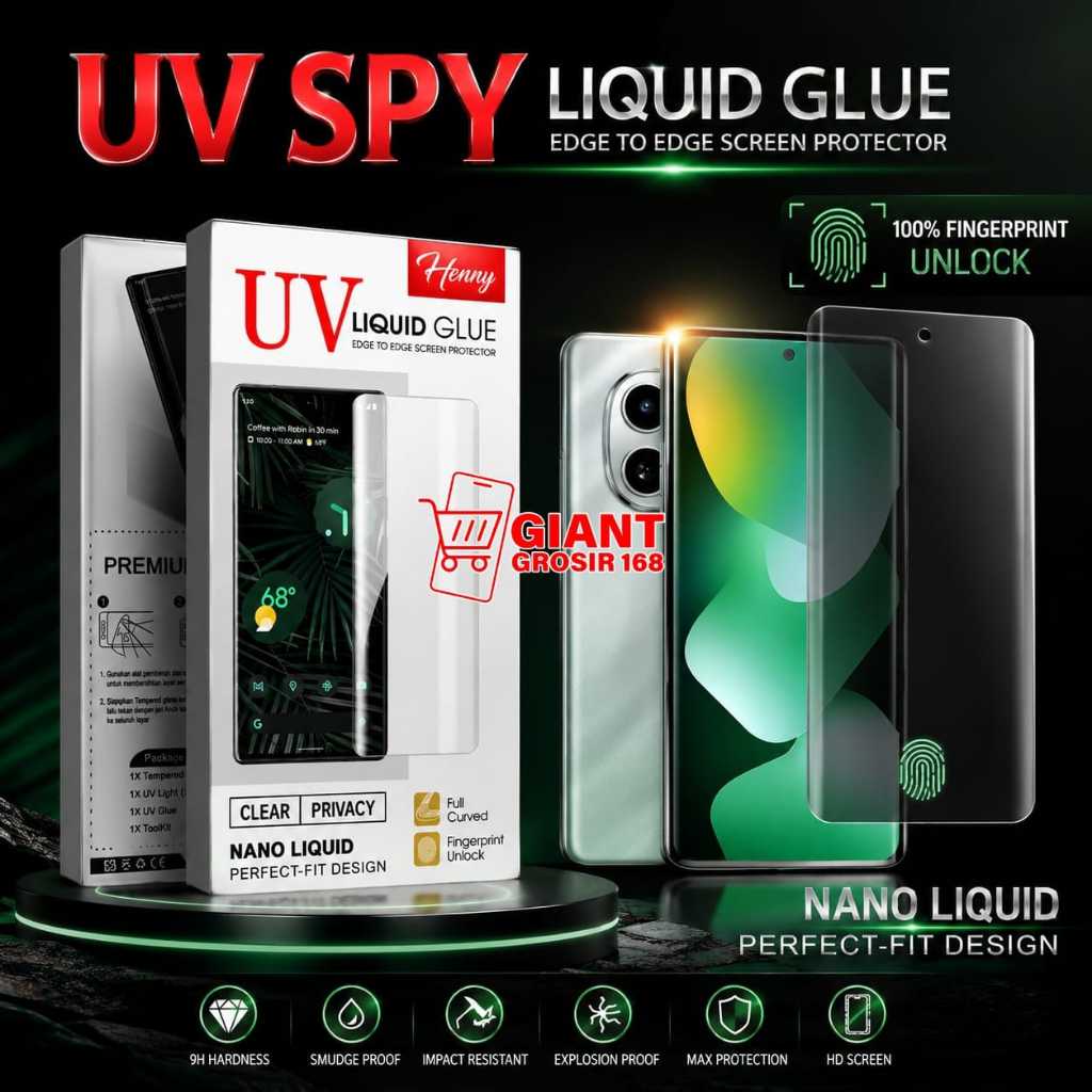 LAYAR Vidro Temperado UV Spy Curva Completa Compatível Com Tecno Pova Curve 5G Slim 5G anti Scratch Peep TG Privacidade