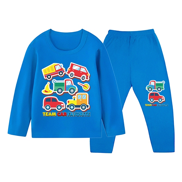 Conjunto De Pijamas Infantis Favoritos Do Carro Da Equipe Confortável Durável 1-10 Anos 1063
