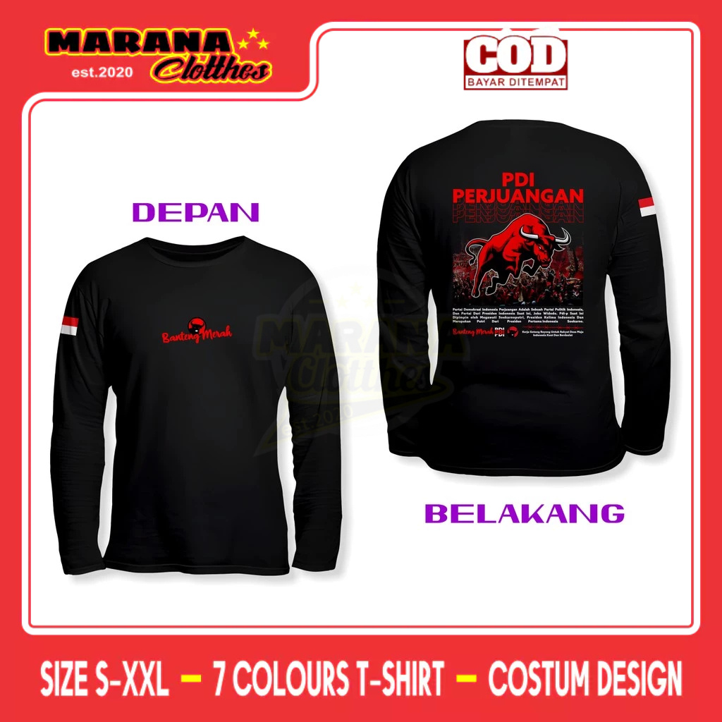 Camiseta Pencak Silat Satria Muda Indonésia IPSI DB Distro De Manga Comprida