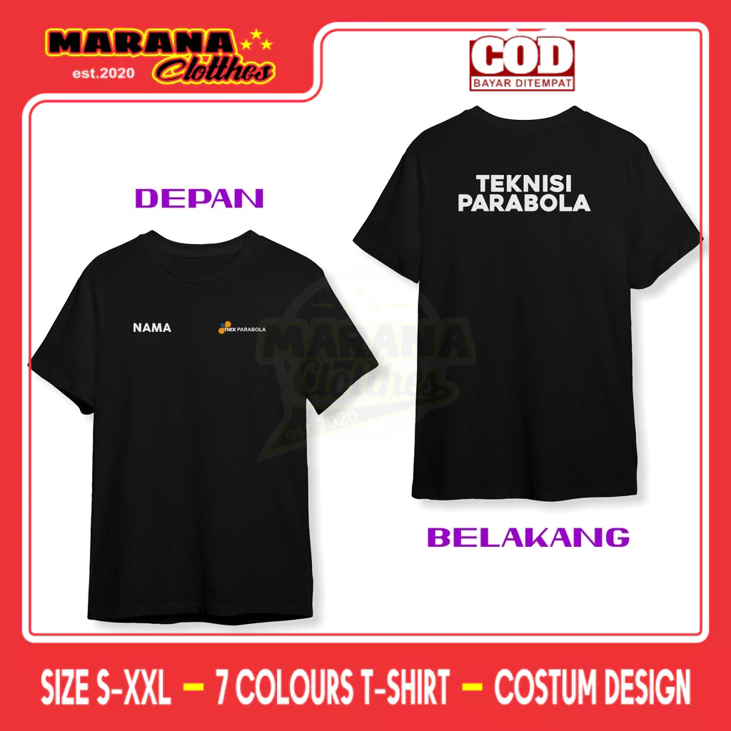 Camiseta Nex Parabola , Técnico Parabólico , Nome DB Grátis , Distro
