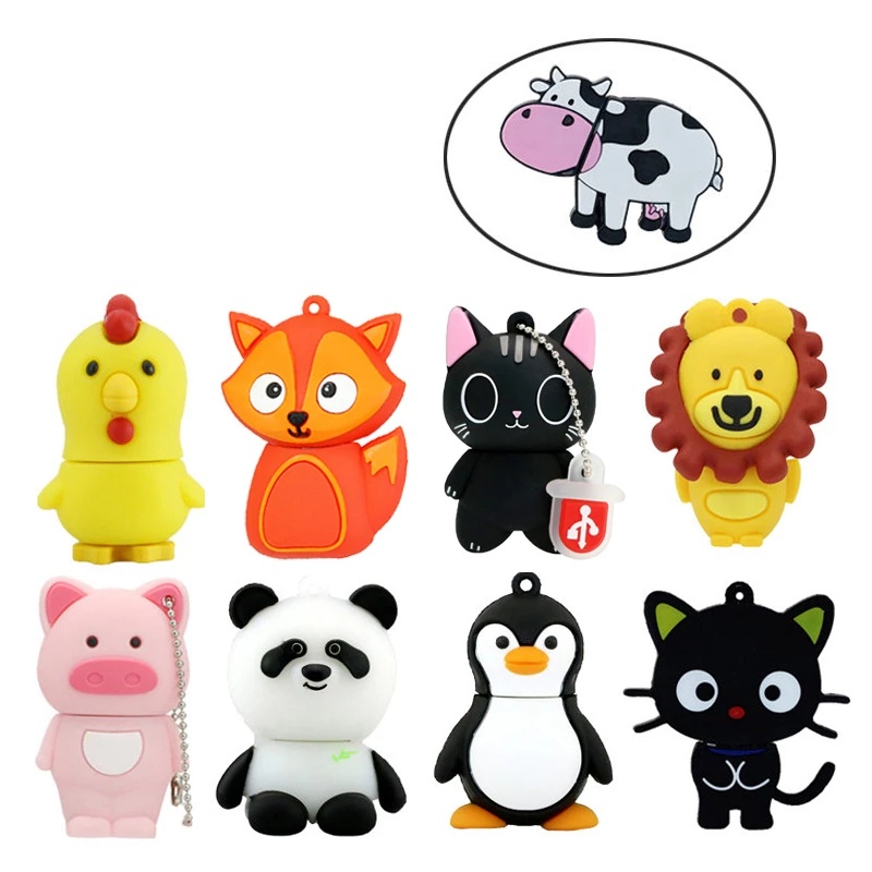 Uma Variedade De Bonecas Criativo Dos Desenhos Animados USB 2TB flash silicone Bonito Unidade De Alta Velocidade OTG128G