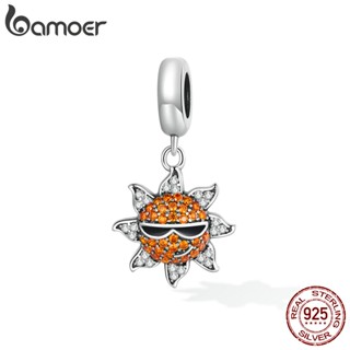 Bamoer Charmes 925 Padrão Sol De Prata Para Colar De Pulseira Diy Acessórios De Moda