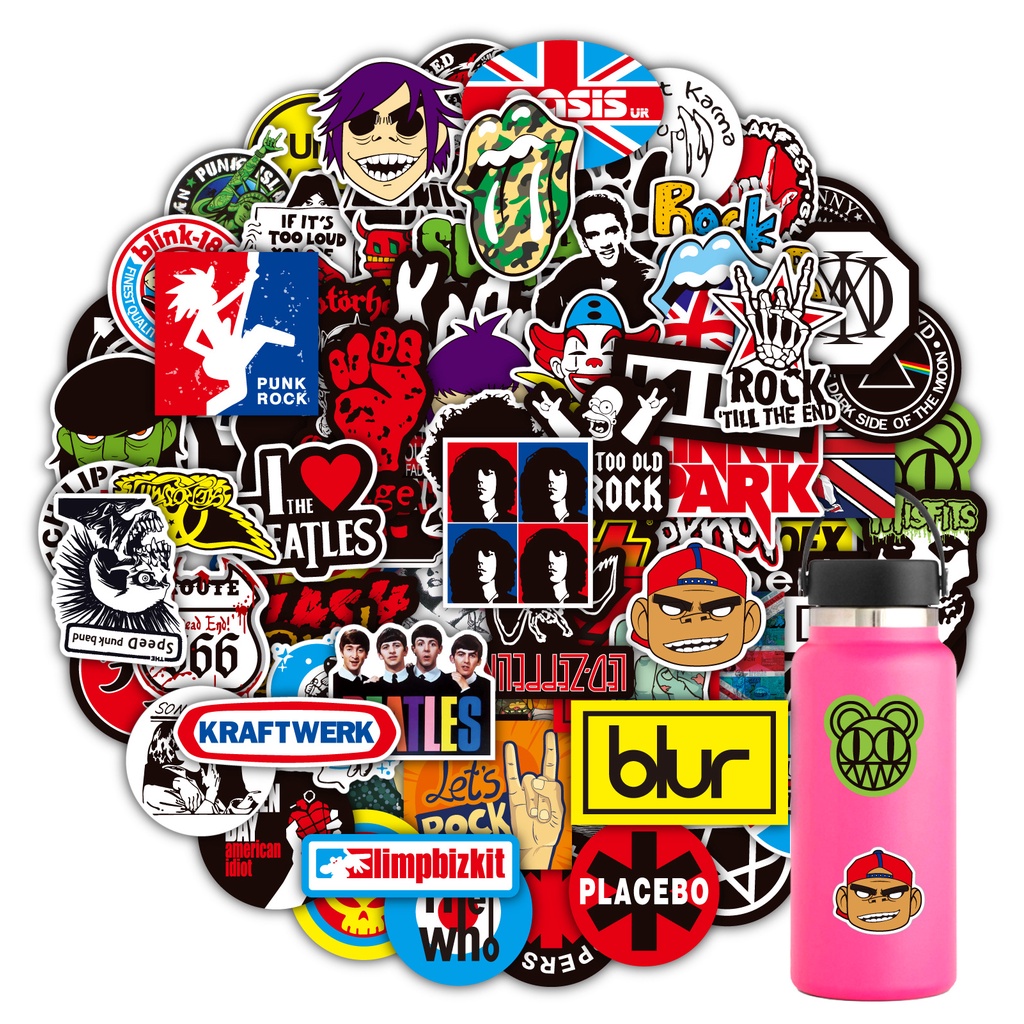 50/100 Pçs Rock And Roll Música Banda Punk Graffiti Adesivos Decalques Para Portátil Guitarra Capacete Bagagem Telefone 
