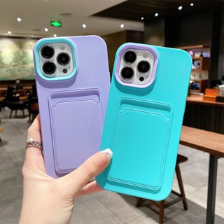 Capa Porta Cartão De Silicone Colorida 3 Em 1 Telefone IPhone 15 14 13 12 11 Pro Max XR X XS Max 14 15 Plus À Prova De Choque