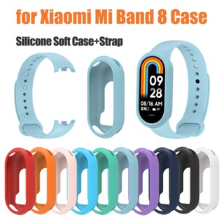 Capa Macia De Silicone Para Xiaomi Mi Band 8 Alça Substituível + Protetora