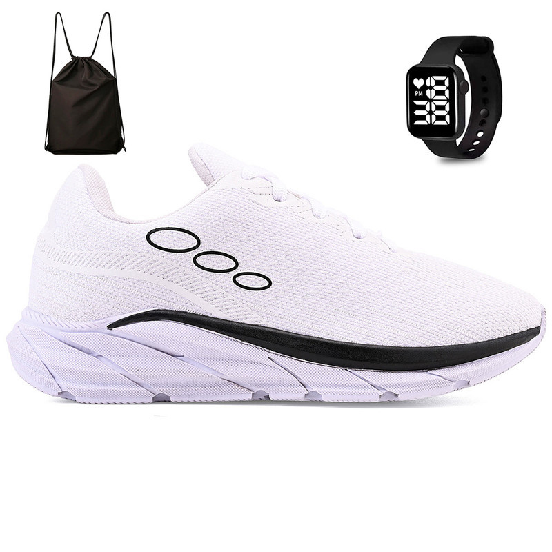 Kit Tênis Esportivo para Treinos e Academia Feminino e Masculino + Mochila Bag + Relógio