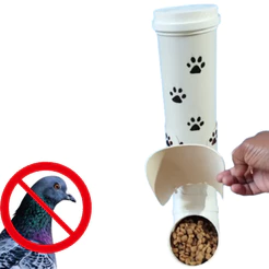 Comedouro PVC Anti-Pombos 3,5kg/Lts Cães e Gatos