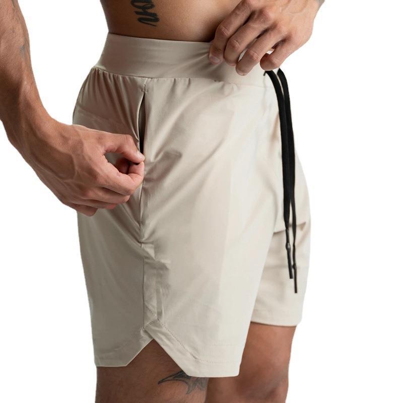 2023 men's shorts muscle madness men's underwear quick-drying fabric sturdy color running fitness — imagem 2 de 2