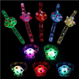 Pulseira De Brinquedo Luminoso Para Crianças Anel De Relógio Giratório Pequeno Presente