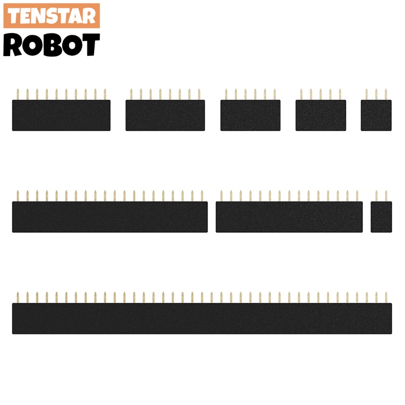 10pcs 2.54mm Fêmea 2P/3P/5P/6P/8P/10P/15P/20P/40P Pino De Uma Fileira Conector De Fita PCB em Oferta na Shopee