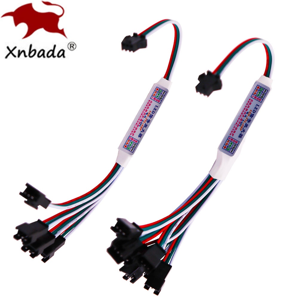 Xnbada Mini TTL Sinal LED Amplificador Repetidor Para WS2811 WS2812B SK6812 3Pin Endereçável RGBIC Strip String Módulo 1 A 4/8 DC5-24V