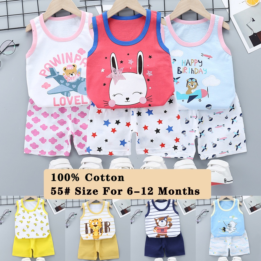 Tamanho 55 Por 6 A 12 Meses De Idade Bebê Alto 73 Cm-80 Legal Meninos Meninas Crianças Algodão Coreano Terno Camiseta Se