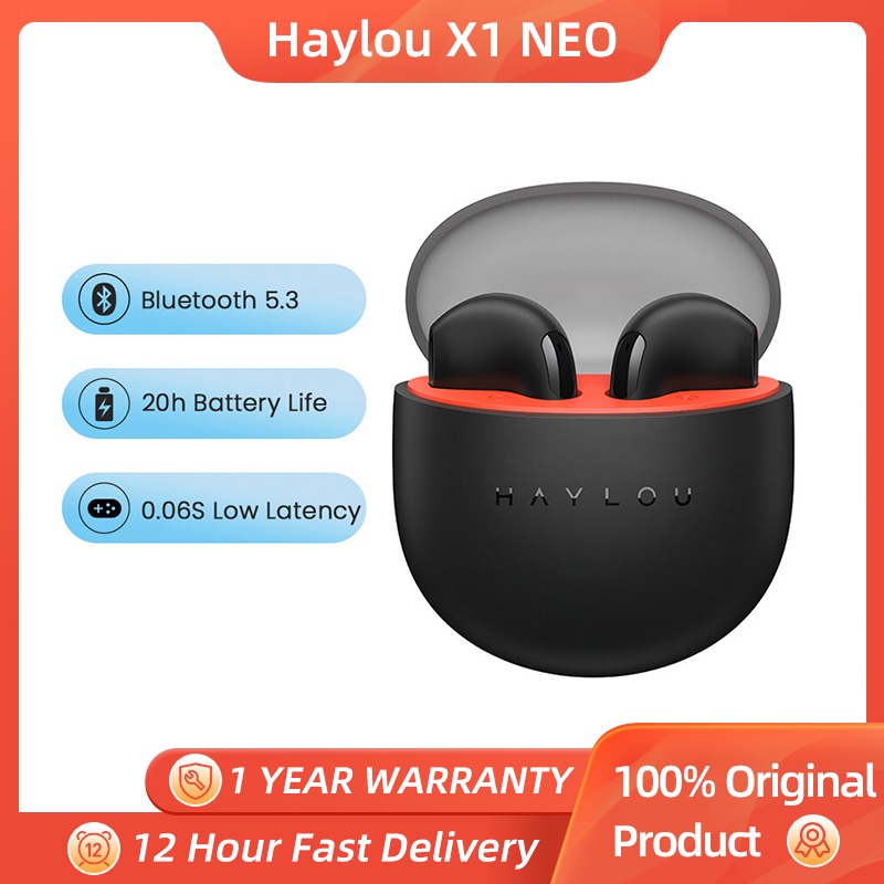 HAYLOU X1 Neo True Wireless Earbuds Bluetooth 5.3 Fones De Ouvido 0.06s Tempo De Espera Curto 20H Controle De Toque Da Luz De Vida Útil Bateria TWS