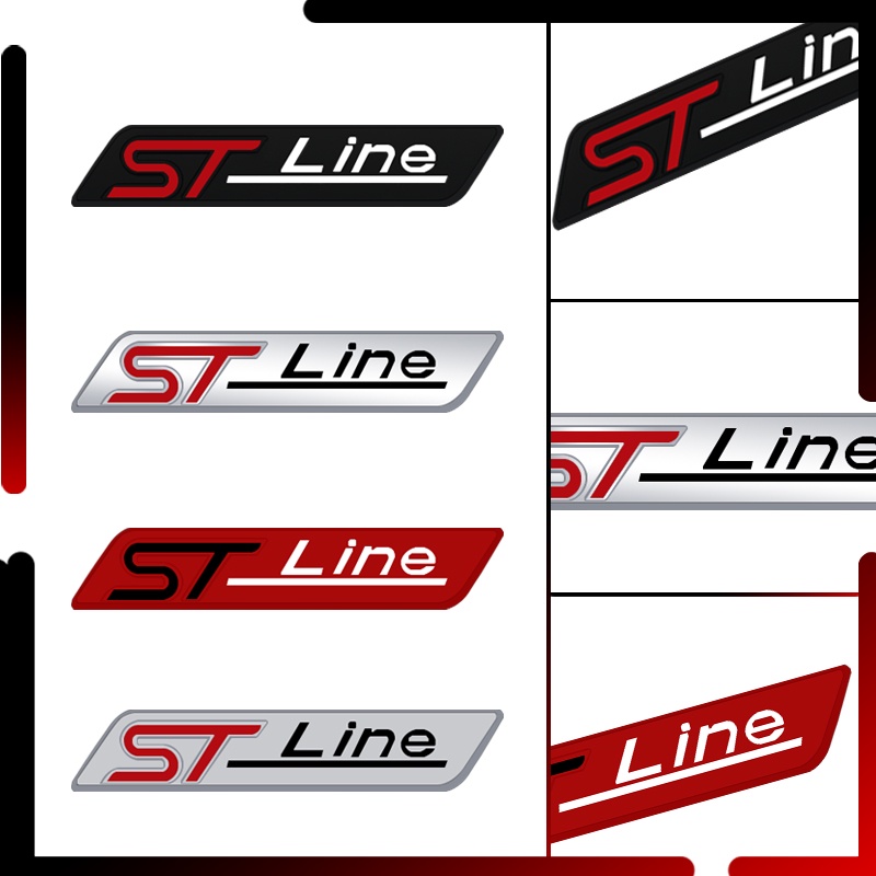 Carroçaria Metálica ST-LINE Emblema 3D Decalques De Cauda Autocolante Para Ford Kuga Edge Fiesta Focus X Edition MK2 3
