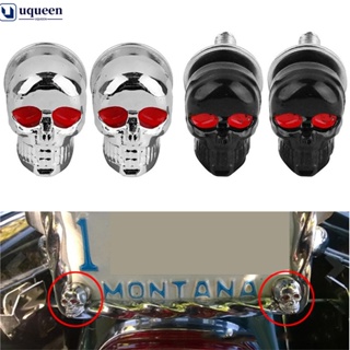 UQ 2Pcs Skull Placa De Carro Parafusos Da Tampa Do Crânio Motocicleta Auto em Oferta na Shopee