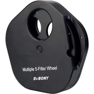 SVBONY SV133 Roda de filtro Múltiplas 5 posições para telescópio com adaptador de ocular Adaptador de câmera T2 e anel de travamento 1,25/2 polegadas