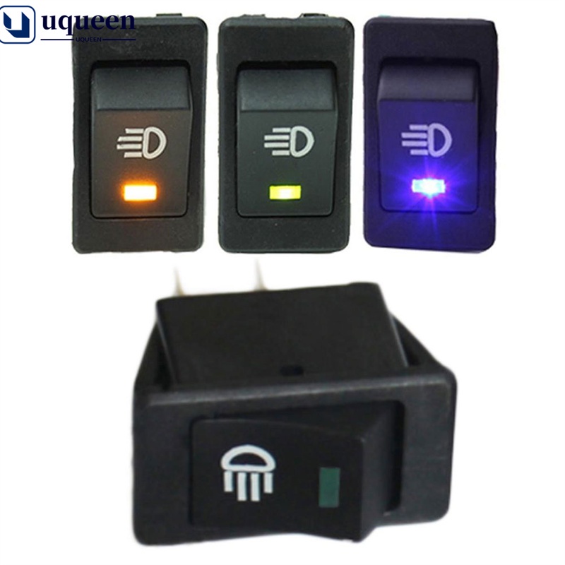 UQ Opcional Forma De Barco Colorido 12V 35A Auto Fog Light Rocker Switch LED Dashboard Vendas