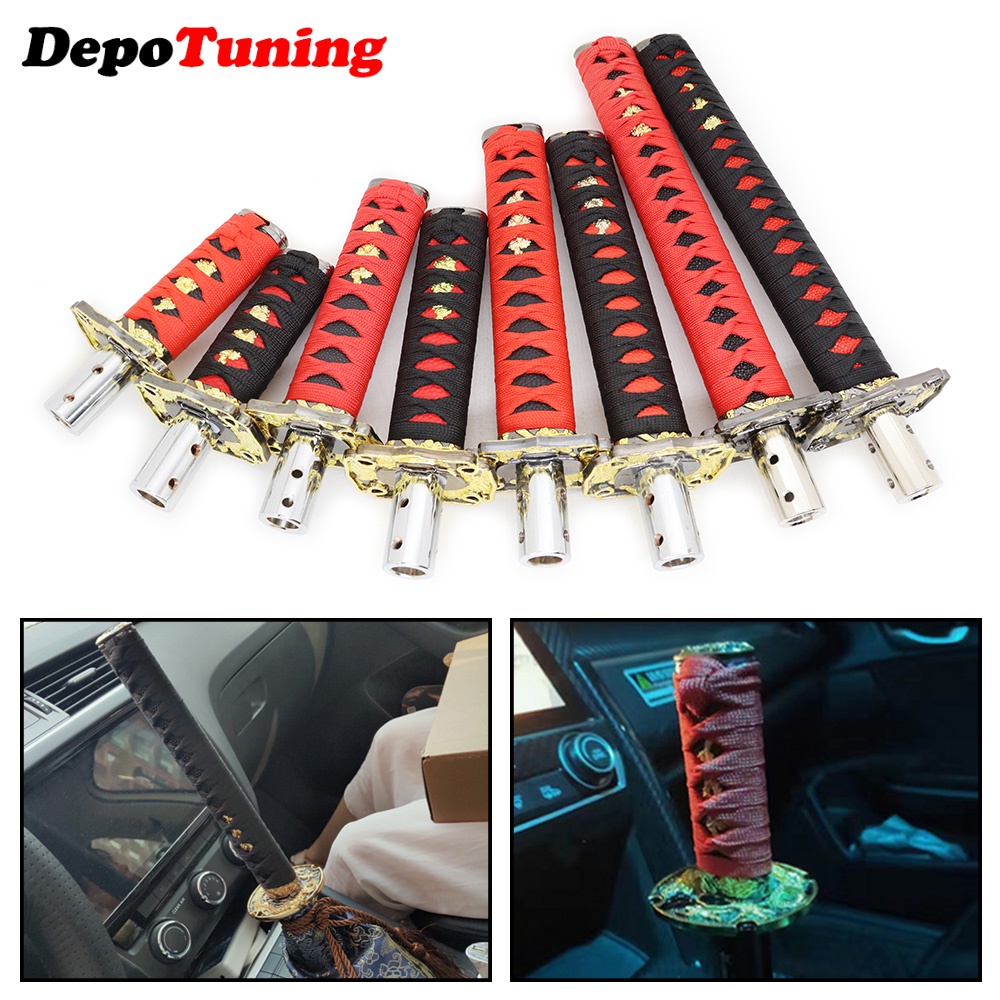 Universal JDM Samurai Botão De Mudança De Espada 100mm/150mm/200mm/260mm Com Adaptador