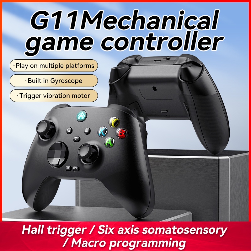 G11 sem fio 2.4G BT Controlador Mecânico de Jogos para Switch Pro PC Android IOS Tablet Smart TV Top Box Receptor Gamepad Free