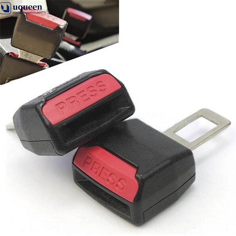 UQ 2pcs Clip De Cinto De Segurança Para Carro Extensão Universal De Alarme Canceladores Blug Buckle DEDC Black