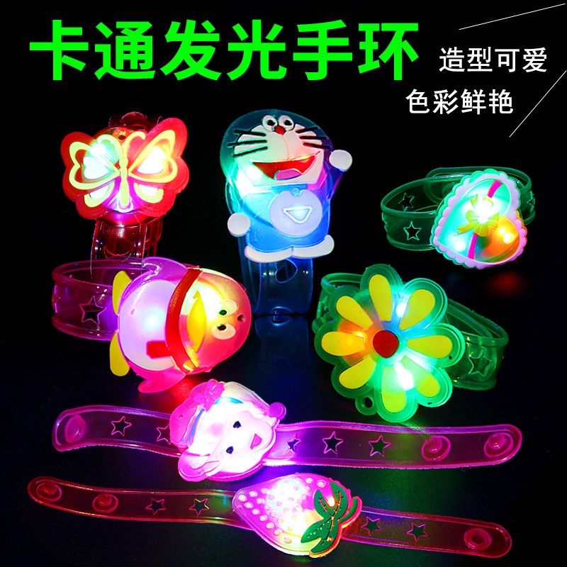 10pcs Pulseira De Relógio Luminoso Para Crianças Brinquedo Piscando Presente De Jardim De Infância Estudantes