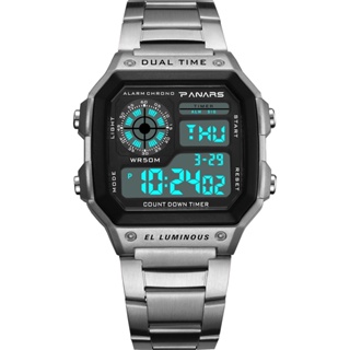 Relógio Eletrônico Multifuncional Esportivo À Prova D'água Quadrado Estudantil De Liga Masculina Clássico Retro em Oferta na Shopee