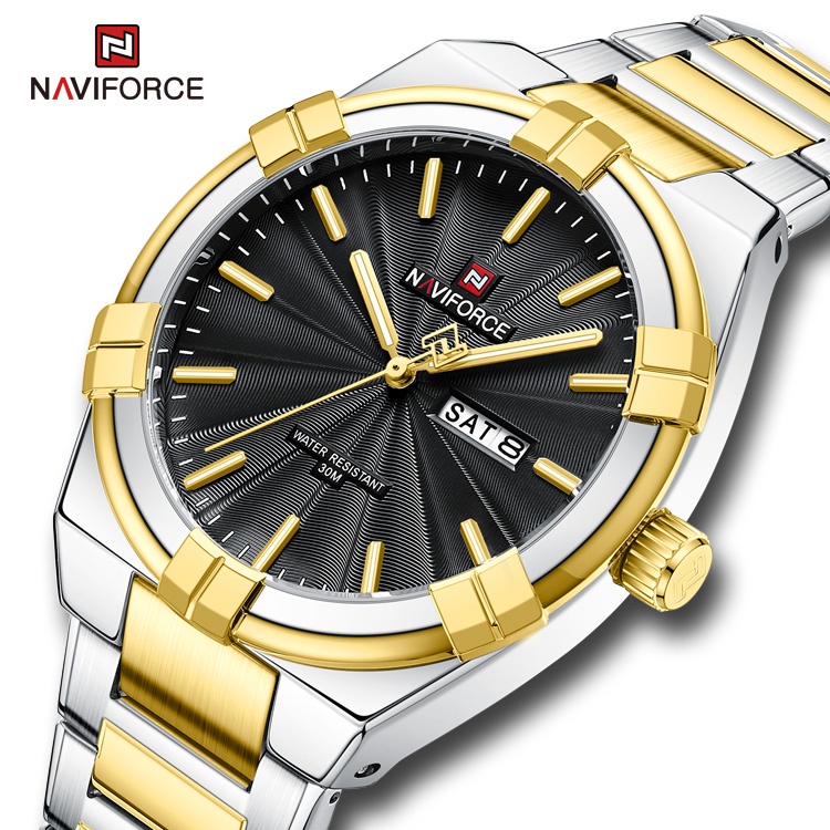 Relógio NAVIFORCE Para Homens Quartzo Esporte Aço Inoxidável Luxo À Prova D'água Movimento Seiko Original Analógico Homem 9218 em Oferta na Shopee