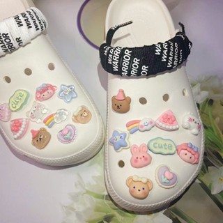 10pcs/set croc jibz Rainbow Cake Bear Charm Button Shoes Fashion Accessories