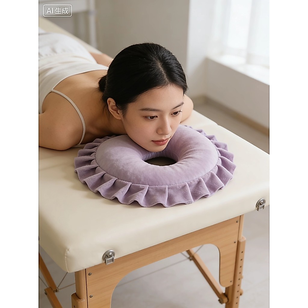 Travesseiro deitado para cama de beleza transfronteiriça, almofada para salão de beleza, travesseiro redondo em formato
