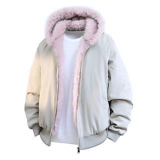 2026 novo estilo americano Retro gola de lã jaqueta feminina outono inverno novo estilo solto com capuz Parka jaqueta ac