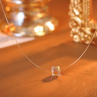 20 pulseira shijia pulseira de cristal luz luxo nicho High-End jóias Aurora shijia cubo de açúcar colar de cristal