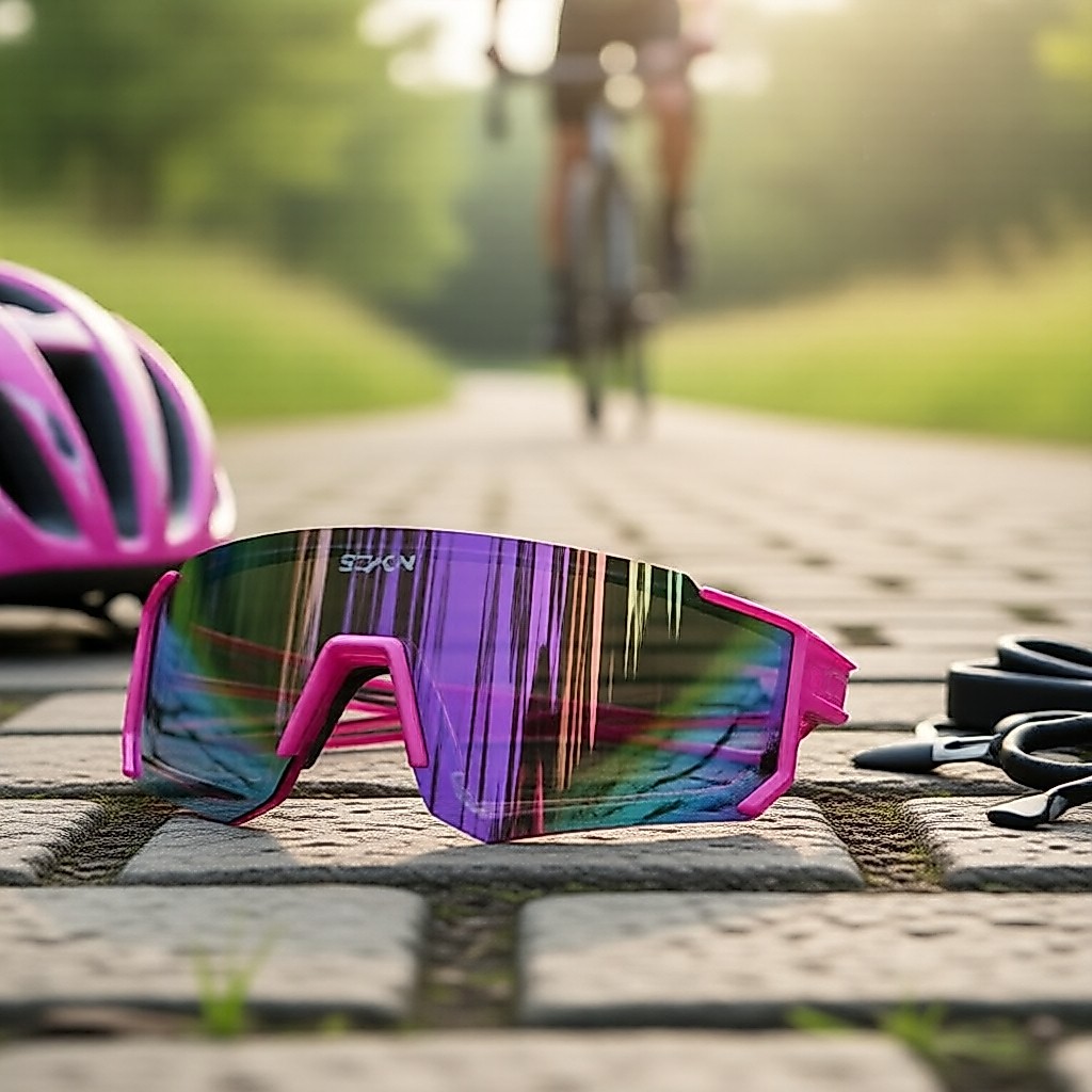 Óculos de Sol de Ciclismo Pretos UV400 Scvcn para Homens - Leves e Protetores pa